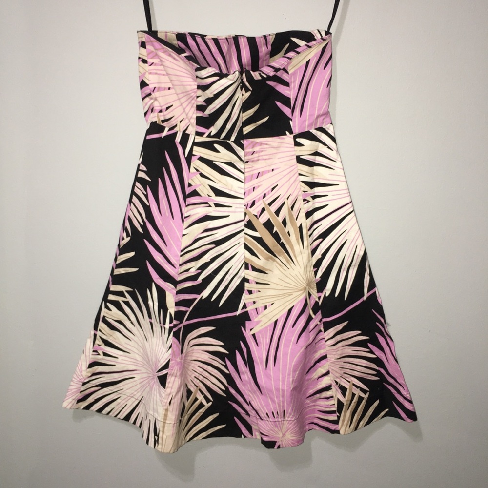 1 GAP Strapless Palm Tree Tropical Vacation Dress - Picture 4 of 5